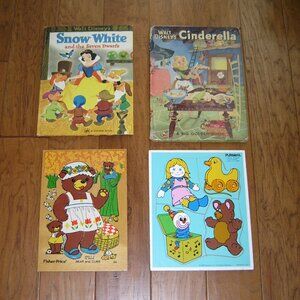 Vintage Collectible Children's Books & Puzzles
